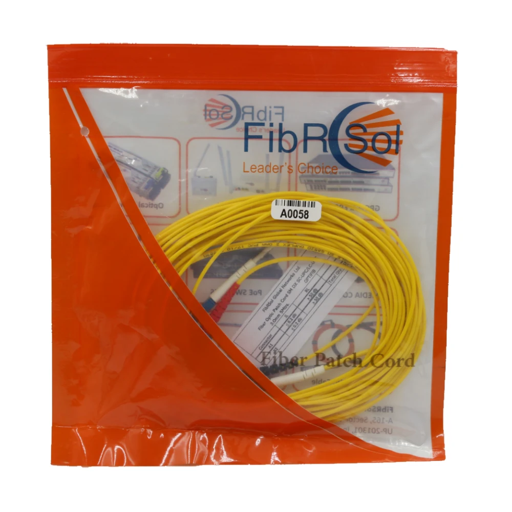FIBRSOL FIBER PATCH CORD SC-LC DUPLEX 3.0mm 5m